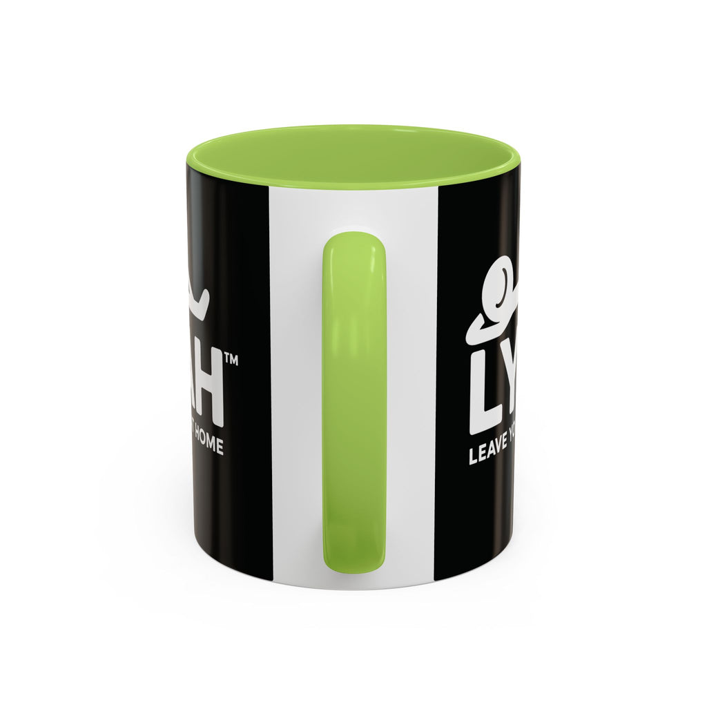 LYFAH Accent Coffee Mug – Black 11/15oz, "Leave Your F***s At Home" Ceramic Travel Mug