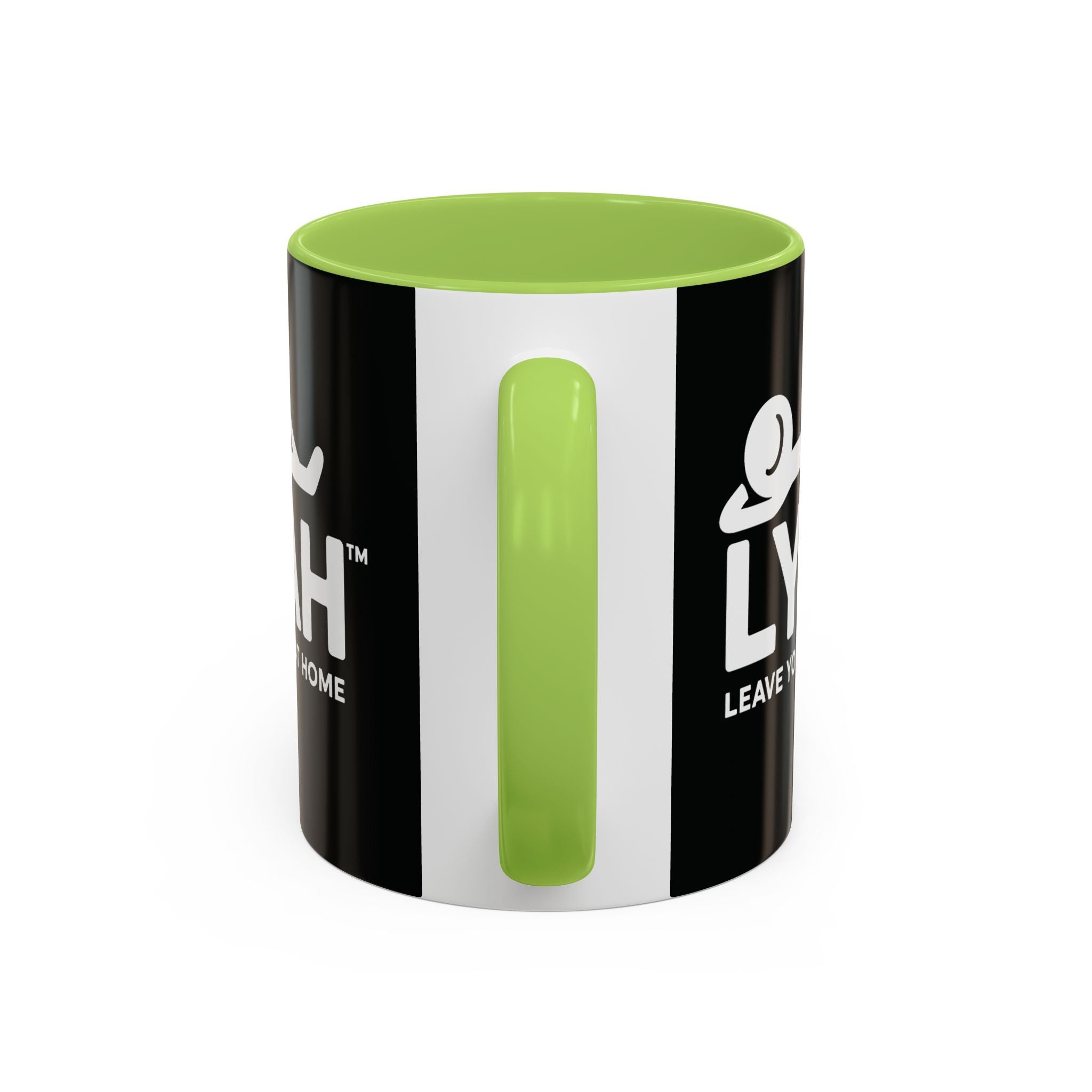 LYFAH Accent Coffee Mug – Black 11/15oz, "Leave Your F***s At Home" Ceramic Travel Mug