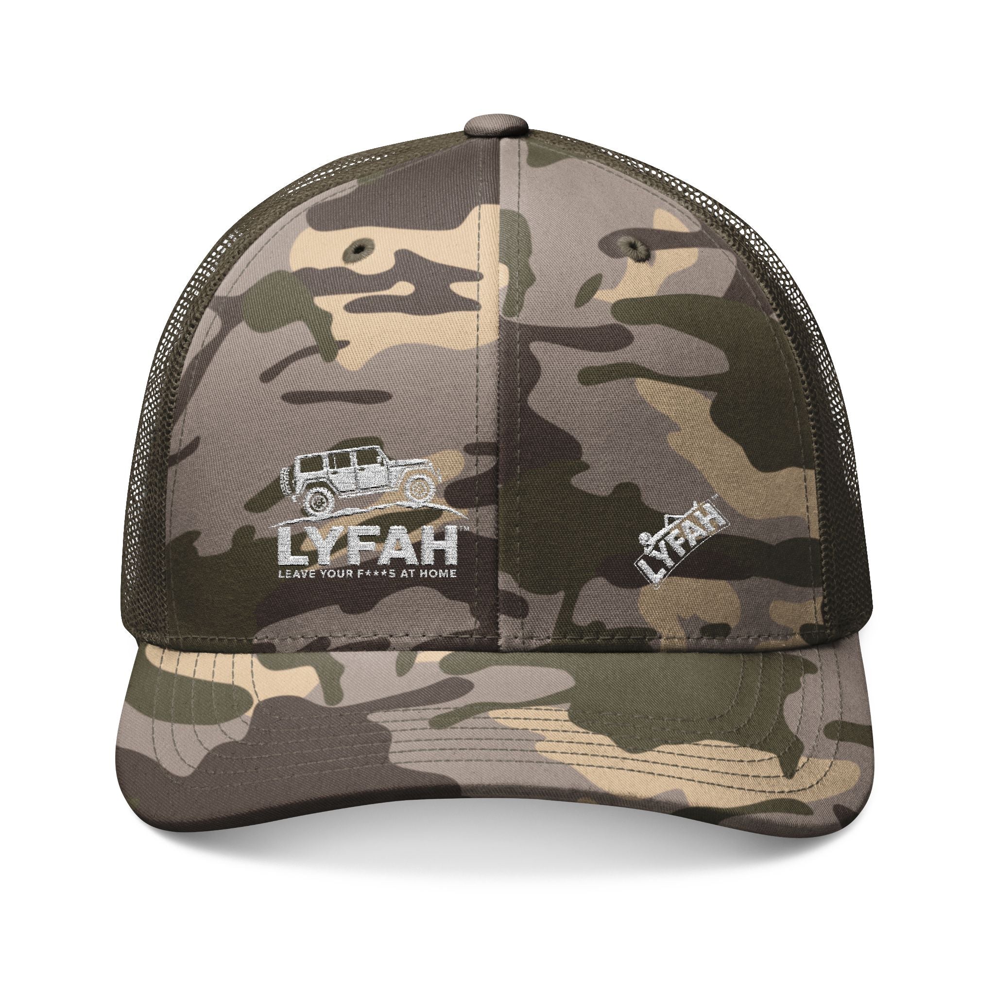 LYFAH 4x4 Camo Trucker Hat (Embroidery)