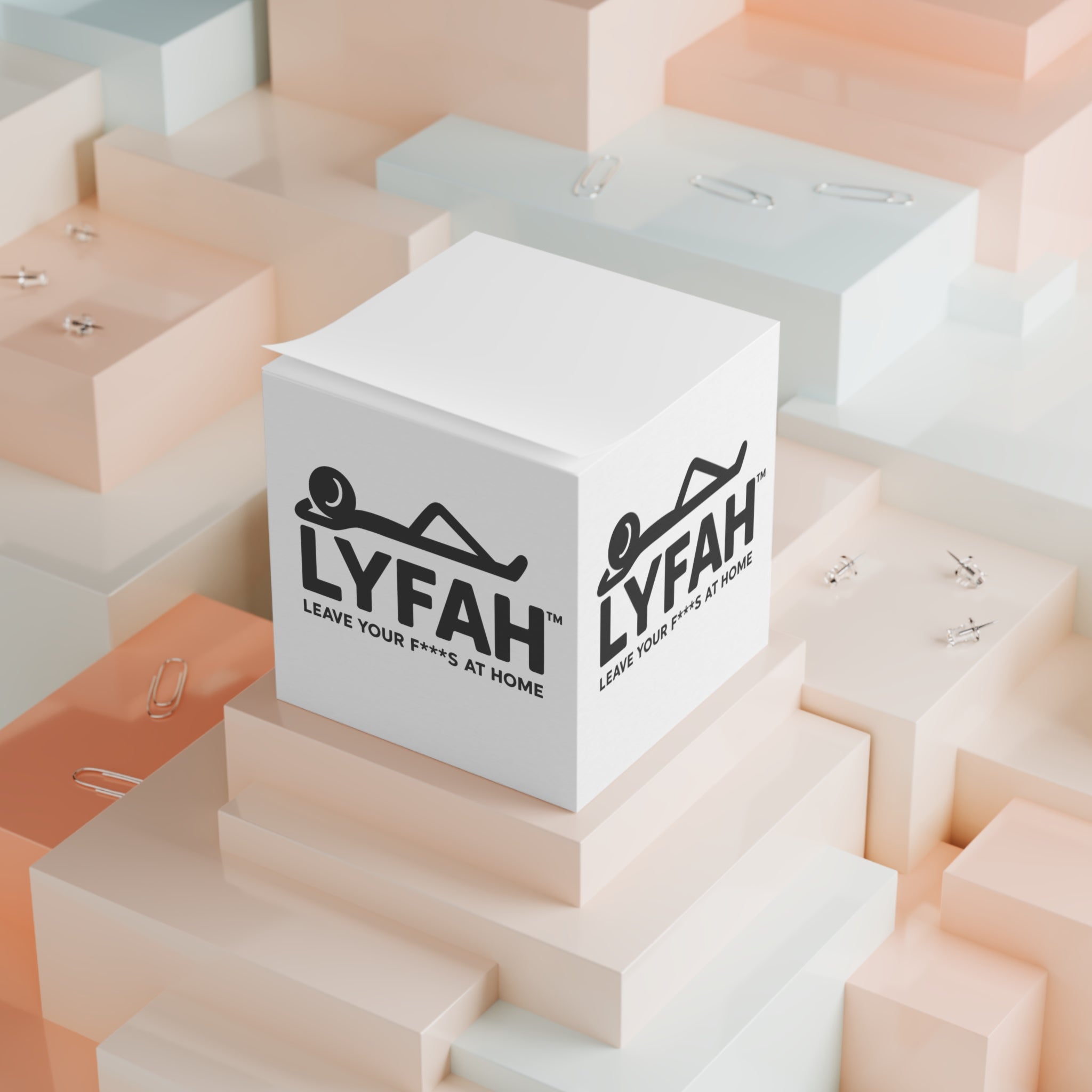 Note Cube - LYFAH "Leave Your F***s At Home" Sticky Note Cube