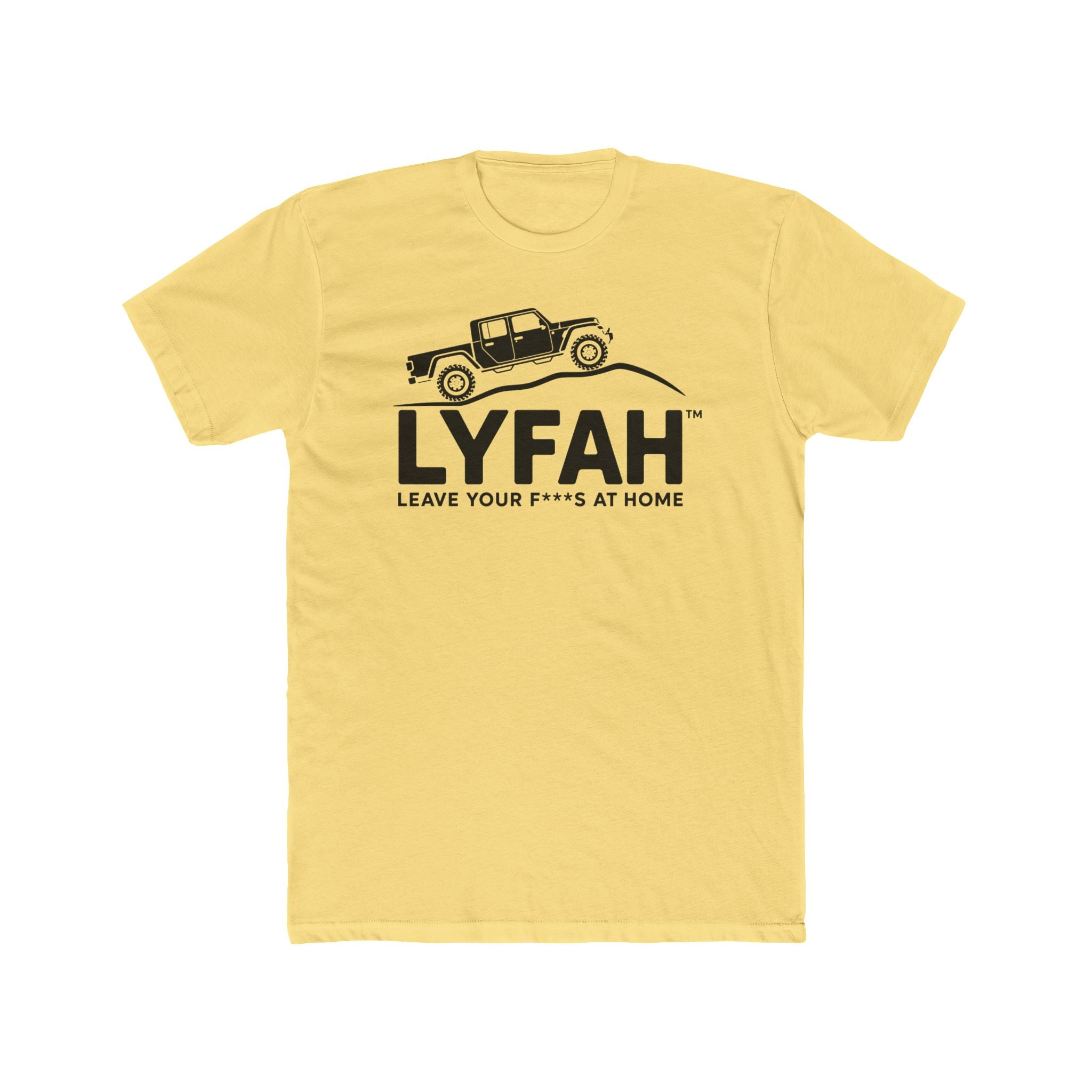 LYFAH Men's 4X4 Graphic Tee — "Leave Your F***s At Home" Casual Cotton Crew