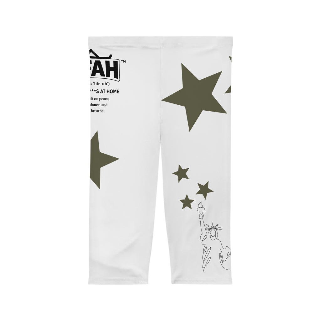 Women’s LYFAH logo Capri Leggings (AOP)