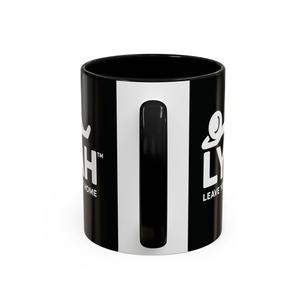 LYFAH Accent Coffee Mug – Black 11/15oz, "Leave Your F***s At Home" Ceramic Travel Mug