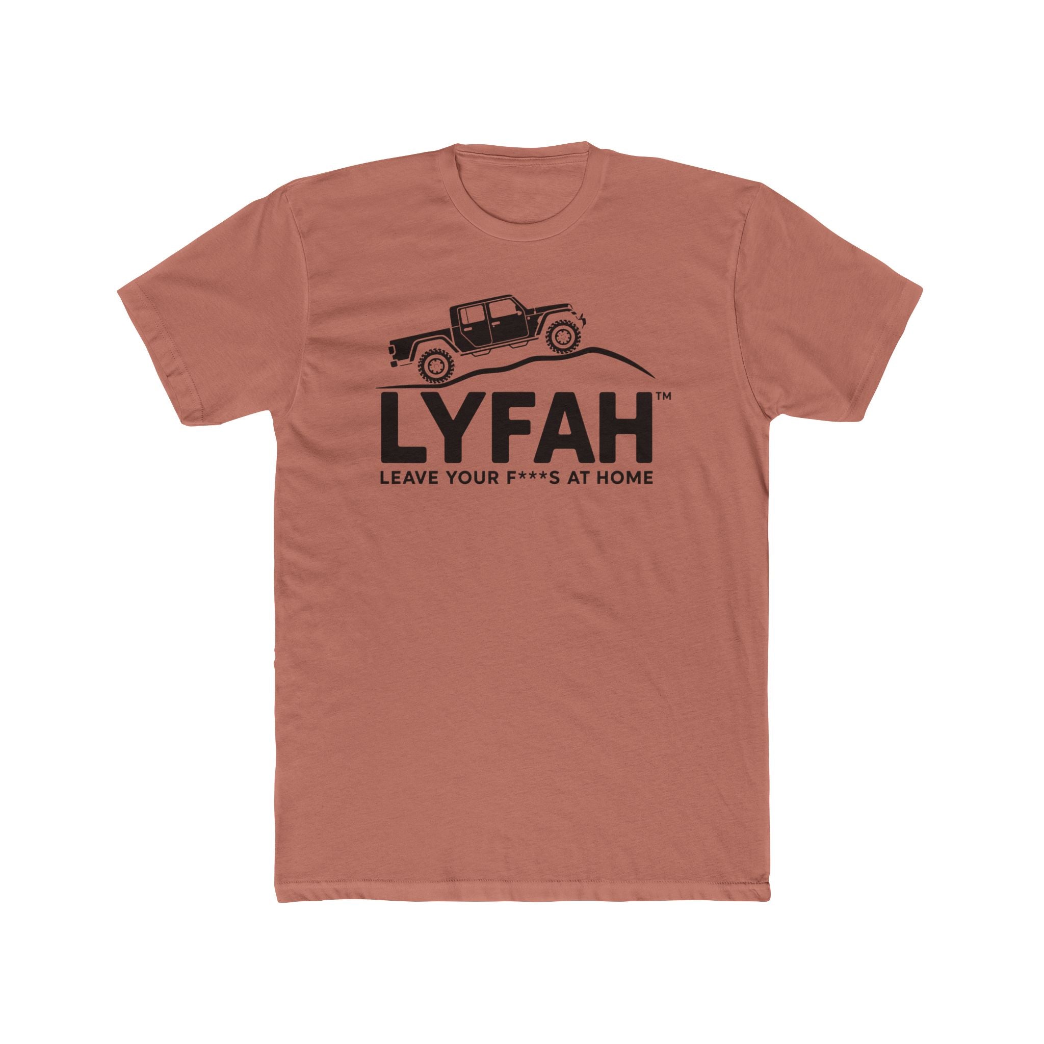 LYFAH Men's 4X4 Graphic Tee — "Leave Your F***s At Home" Casual Cotton Crew