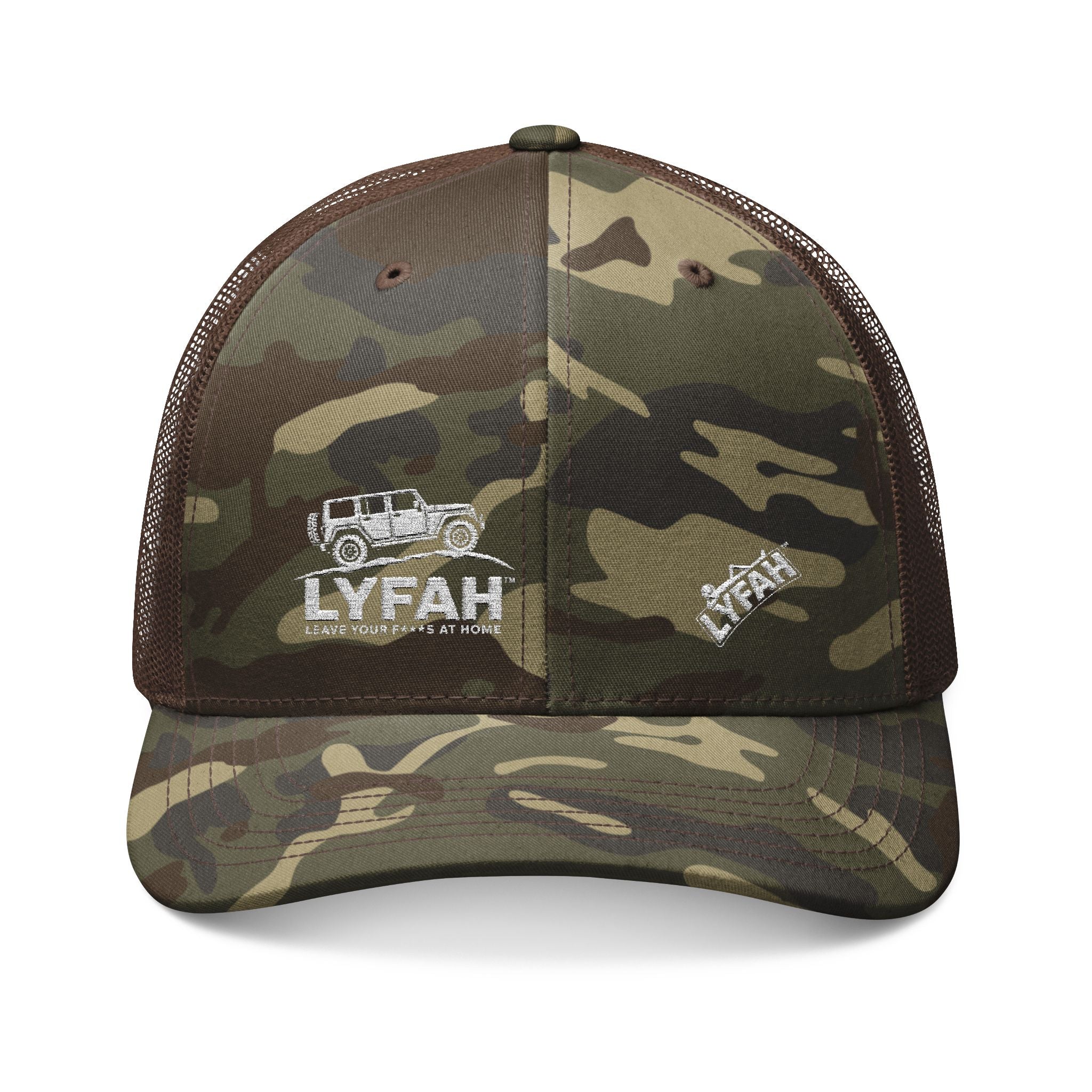 LYFAH 4x4 Camo Trucker Hat (Embroidery)