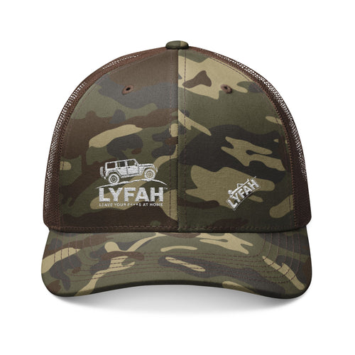 LYFAH 4x4 Camo Trucker Hat (Embroidery)