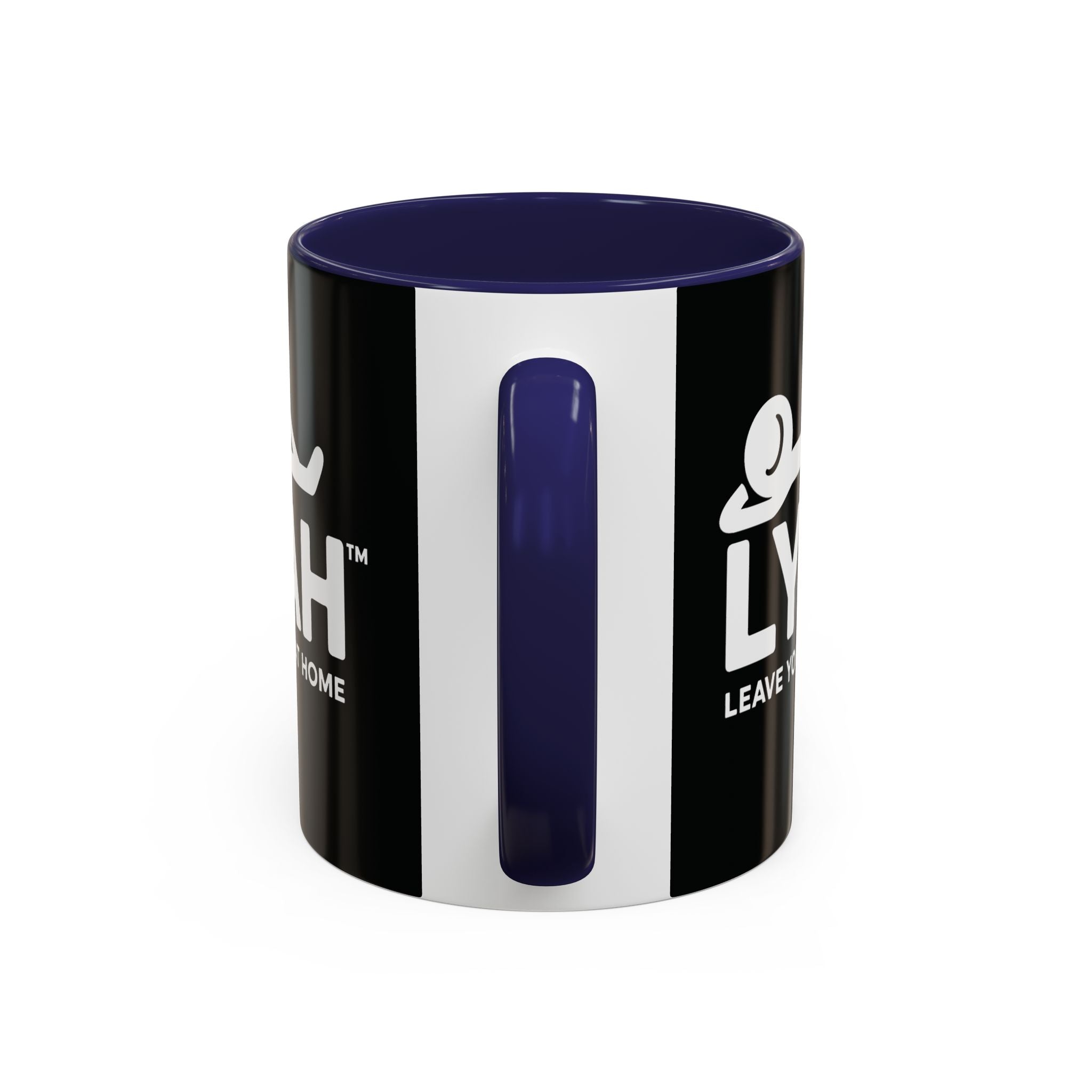 LYFAH Accent Coffee Mug – Black 11/15oz, "Leave Your F***s At Home" Ceramic Travel Mug