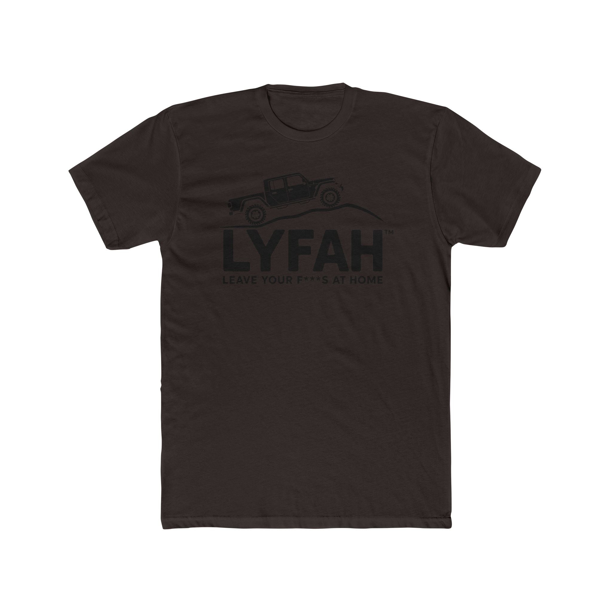 LYFAH Men's 4X4 Graphic Tee — "Leave Your F***s At Home" Casual Cotton Crew
