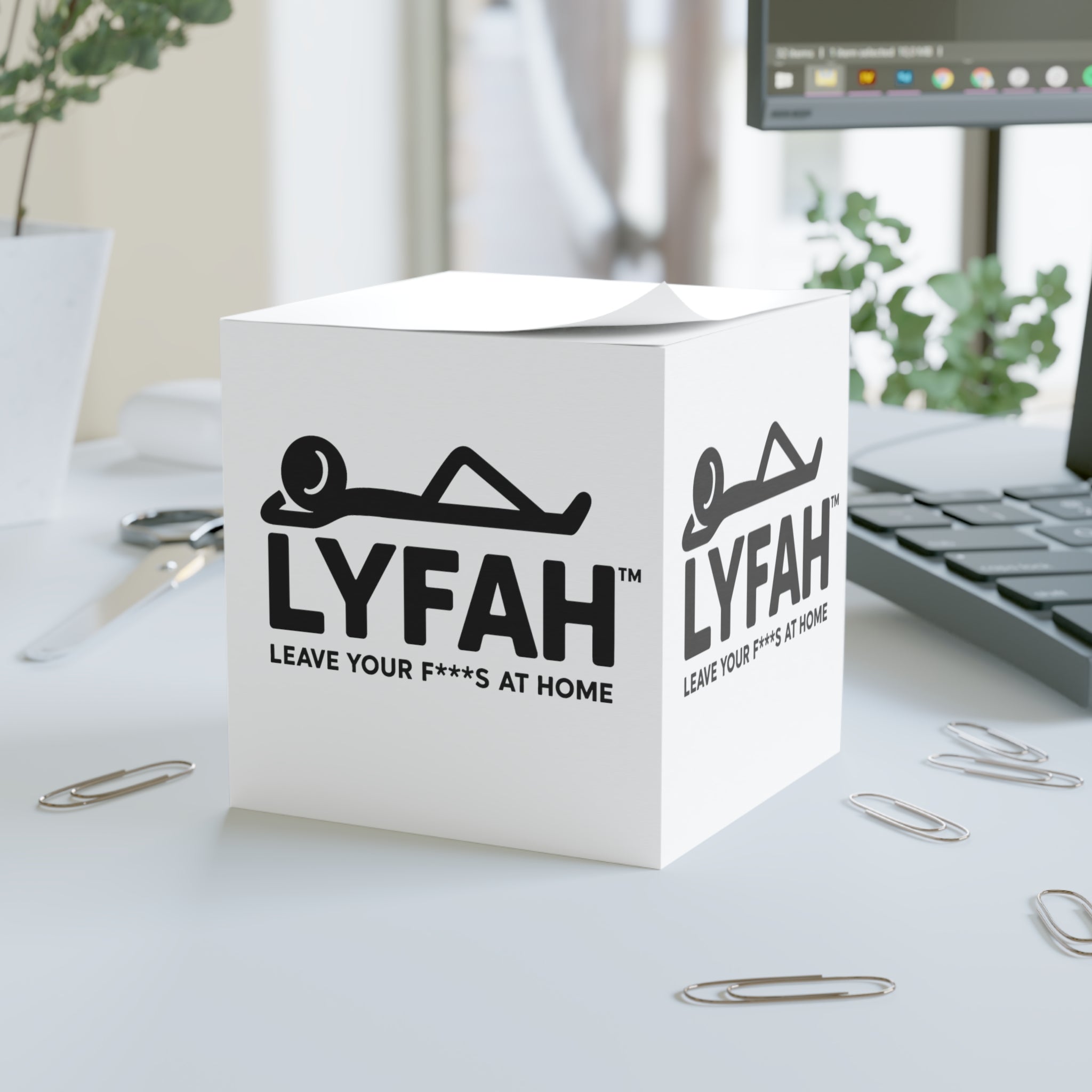 Note Cube - LYFAH "Leave Your F***s At Home" Sticky Note Cube