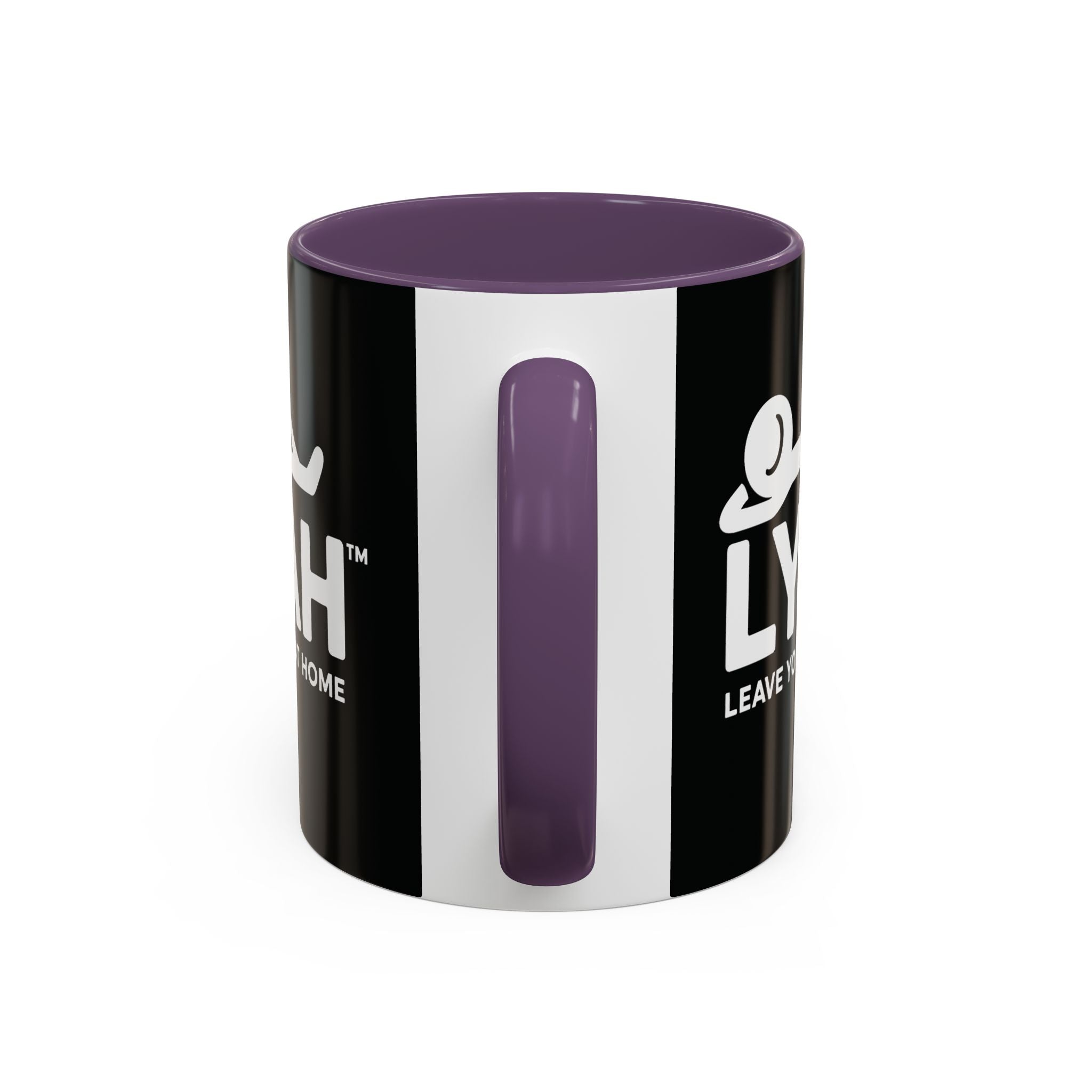 LYFAH Accent Coffee Mug – Black 11/15oz, "Leave Your F***s At Home" Ceramic Travel Mug