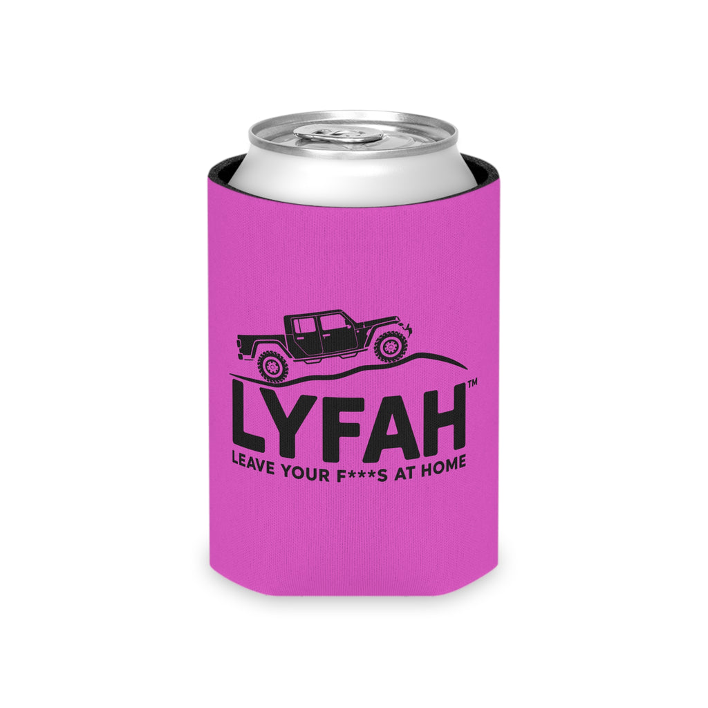 LYFAH 4X4 Koozie – "Leave Your F***s at Home" Pink Koozie for Off‑Roaders & Outdoor Parties