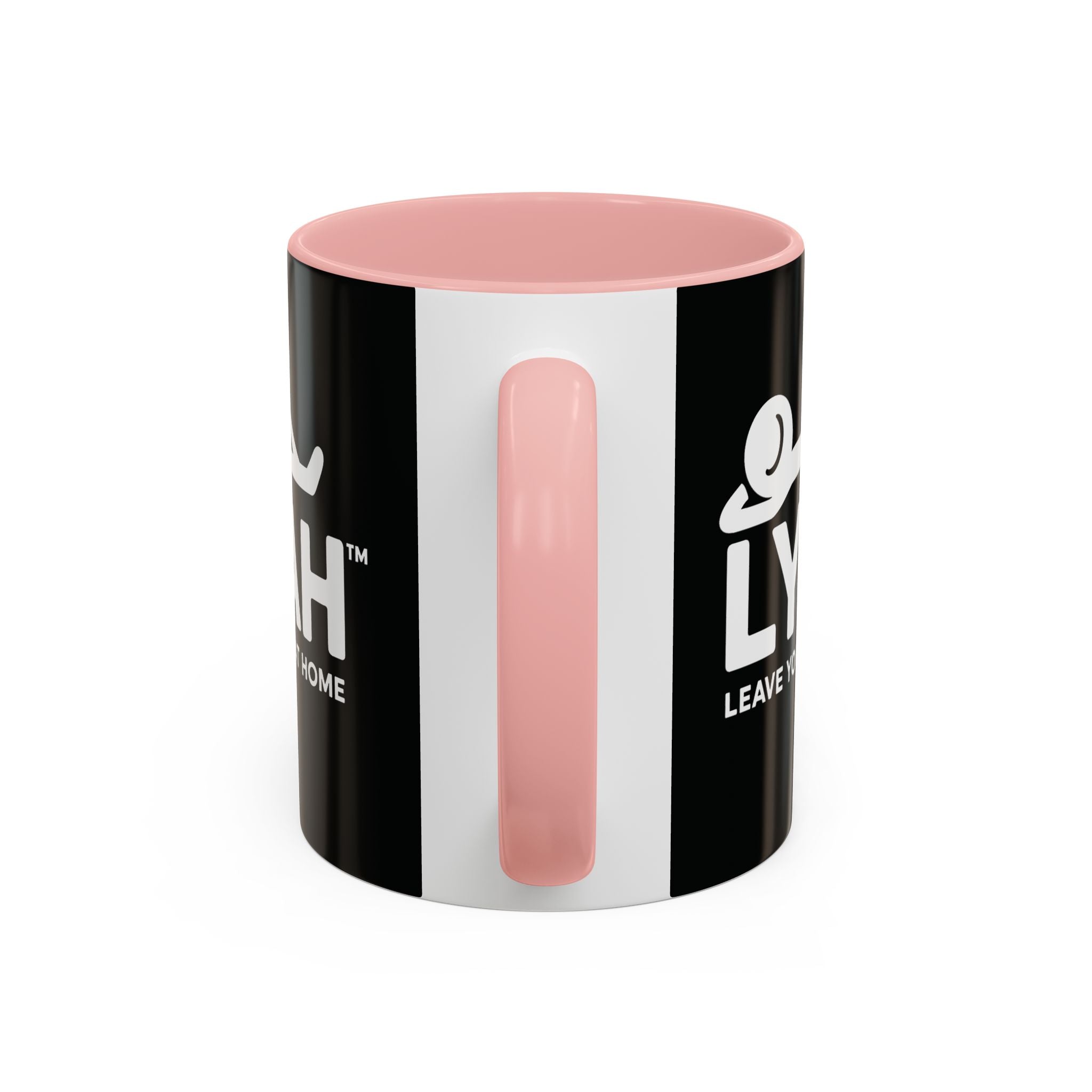 LYFAH Accent Coffee Mug – Black 11/15oz, "Leave Your F***s At Home" Ceramic Travel Mug