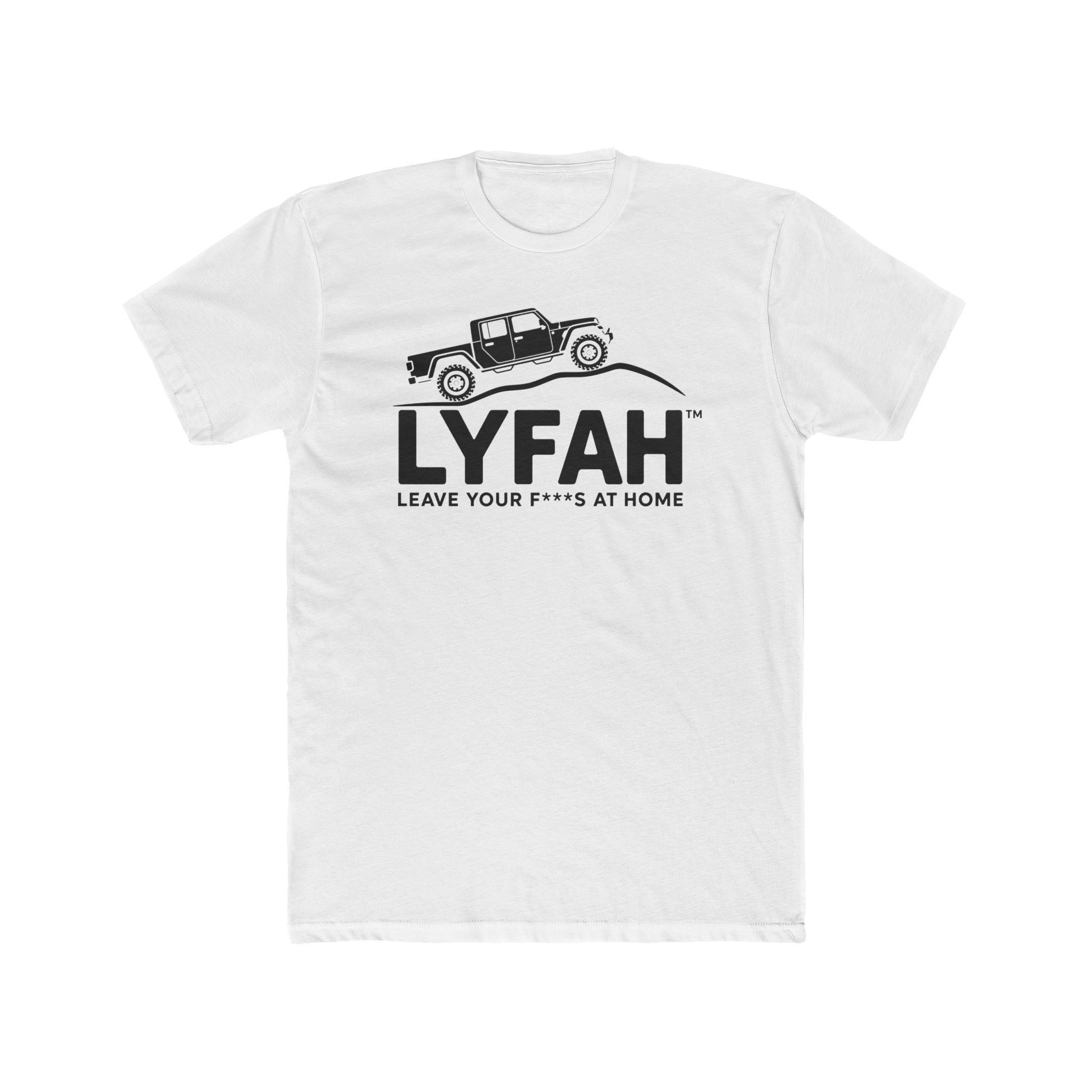 LYFAH Men's 4X4 Graphic Tee — "Leave Your F***s At Home" Casual Cotton Crew