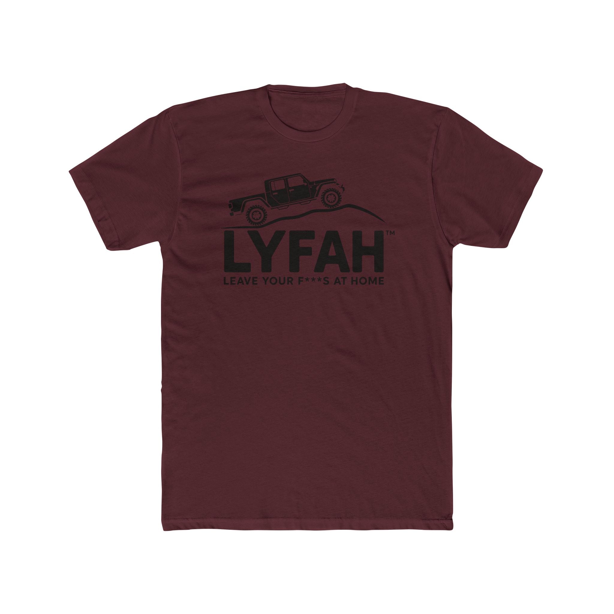LYFAH Men's 4X4 Graphic Tee — "Leave Your F***s At Home" Casual Cotton Crew