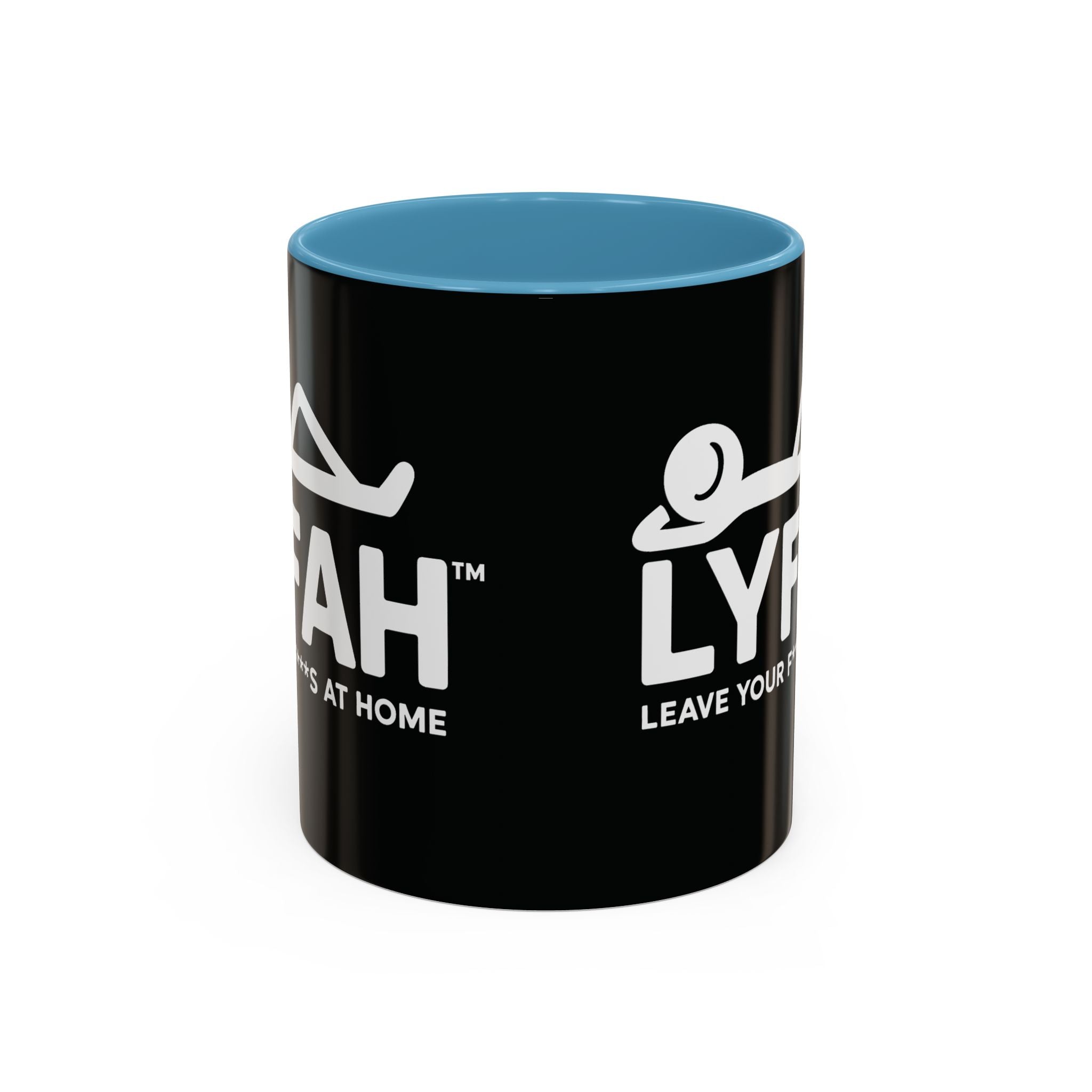 LYFAH Accent Coffee Mug – Black 11/15oz, "Leave Your F***s At Home" Ceramic Travel Mug