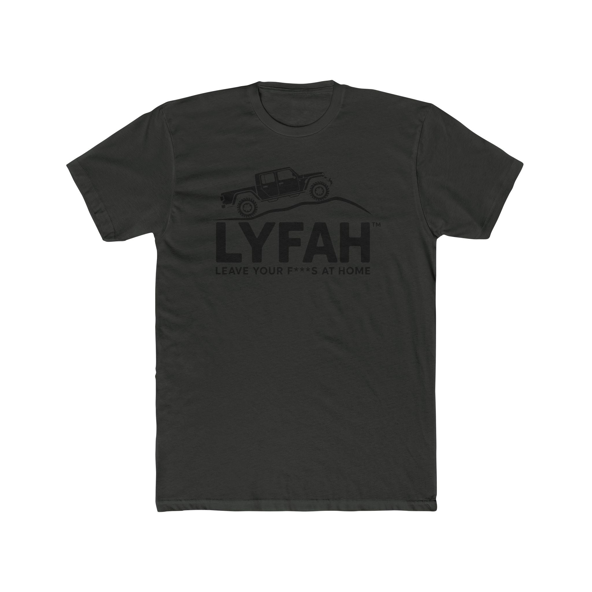 LYFAH Men's 4X4 Graphic Tee — "Leave Your F***s At Home" Casual Cotton Crew