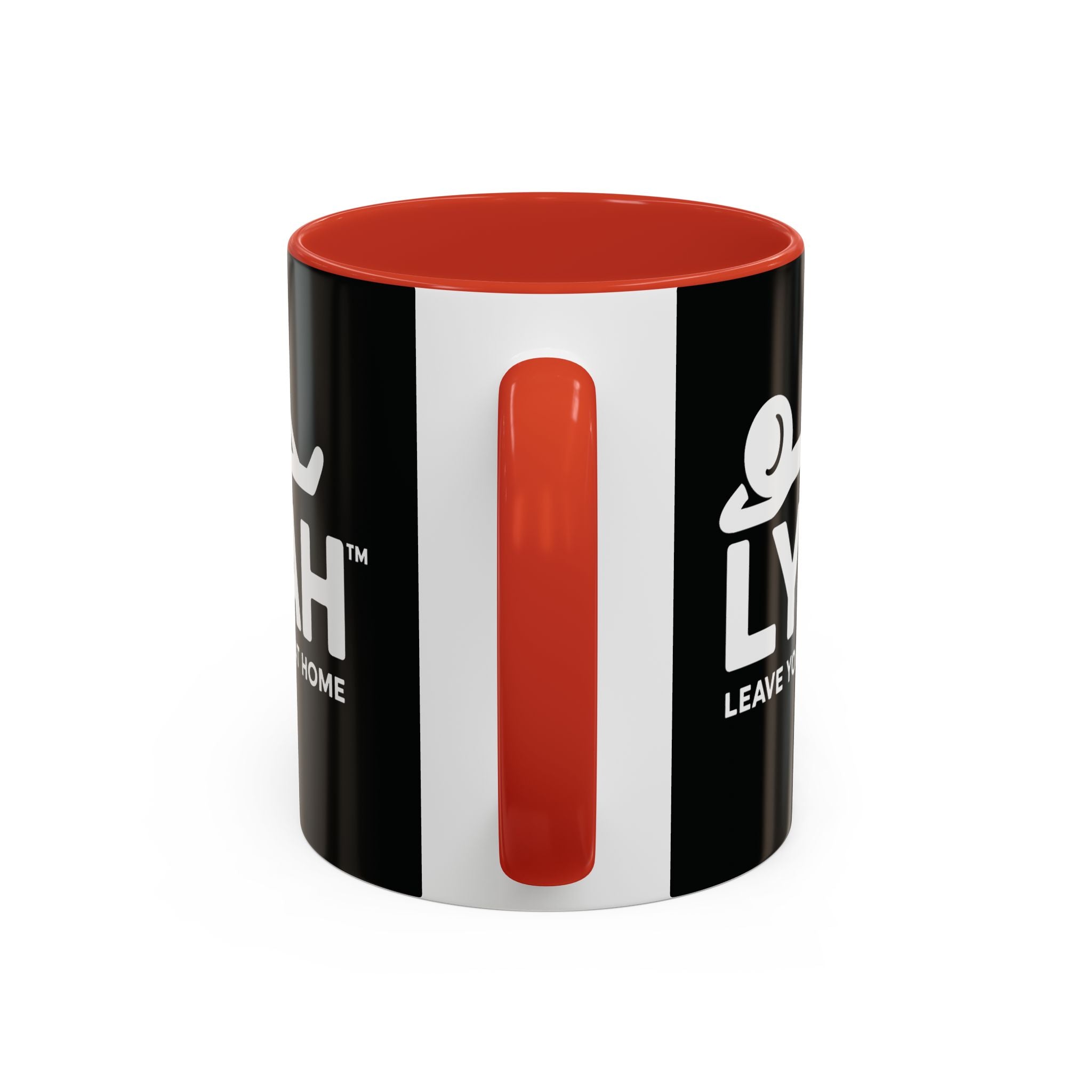 LYFAH Accent Coffee Mug – Black 11/15oz, "Leave Your F***s At Home" Ceramic Travel Mug