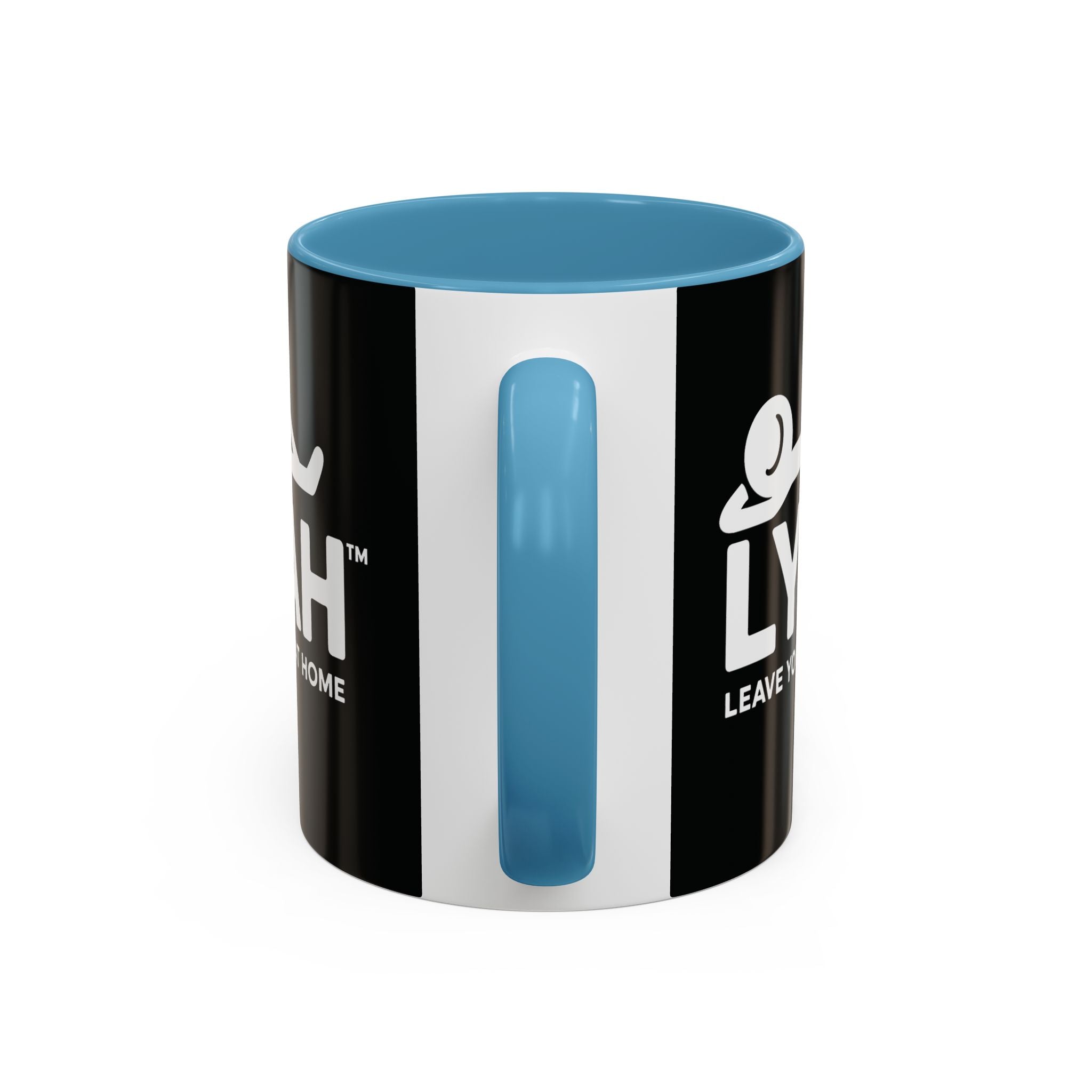 LYFAH Accent Coffee Mug – Black 11/15oz, "Leave Your F***s At Home" Ceramic Travel Mug