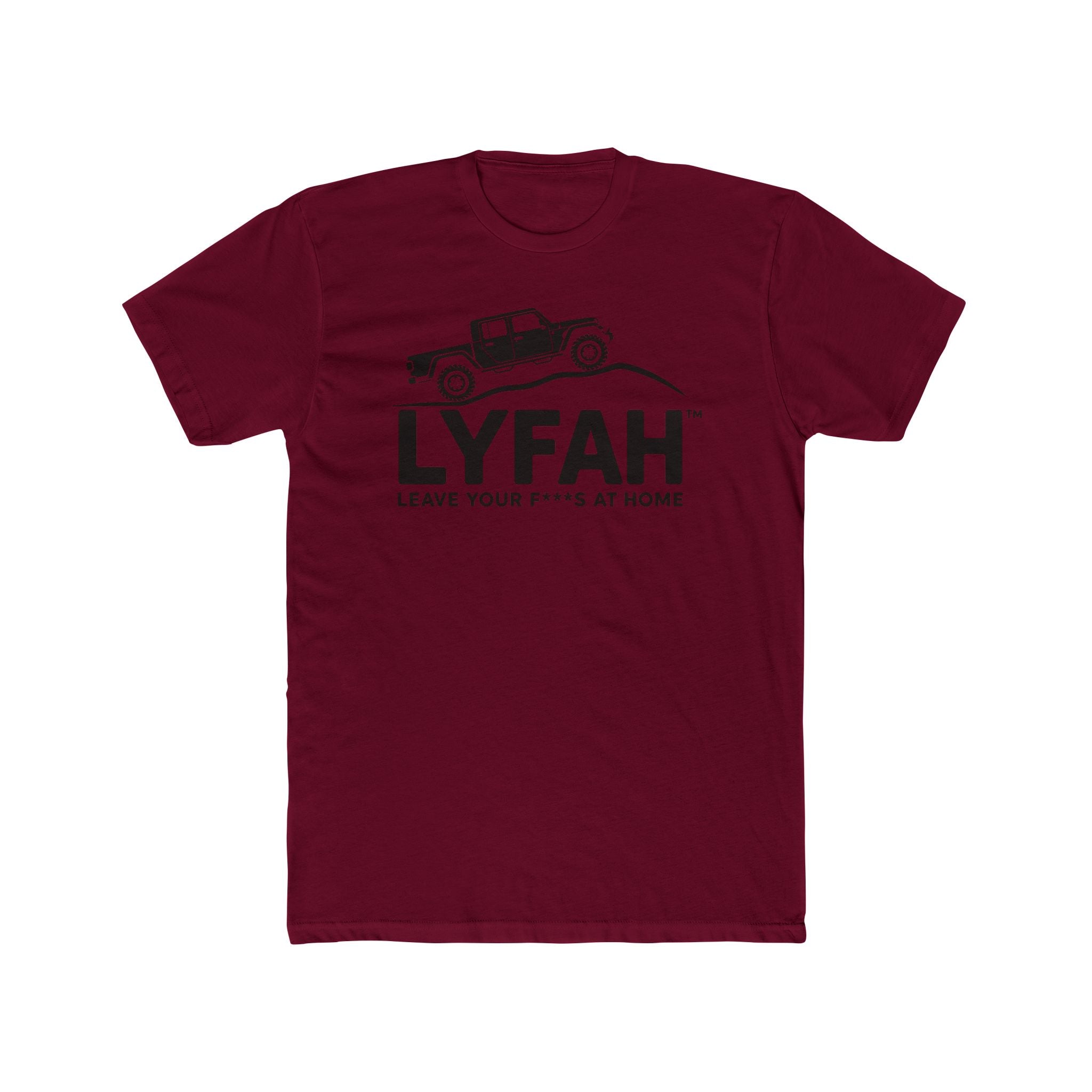 LYFAH Men's 4X4 Graphic Tee — "Leave Your F***s At Home" Casual Cotton Crew