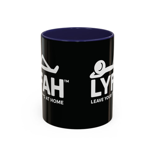 LYFAH Accent Coffee Mug – Black 11/15oz, "Leave Your F***s At Home" Ceramic Travel Mug