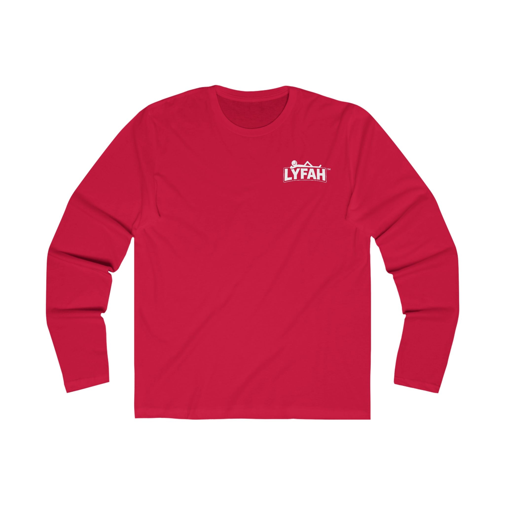 LYFAH Minimal Logo Long Sleeve Tee — Men's Graphic Crew Shirt