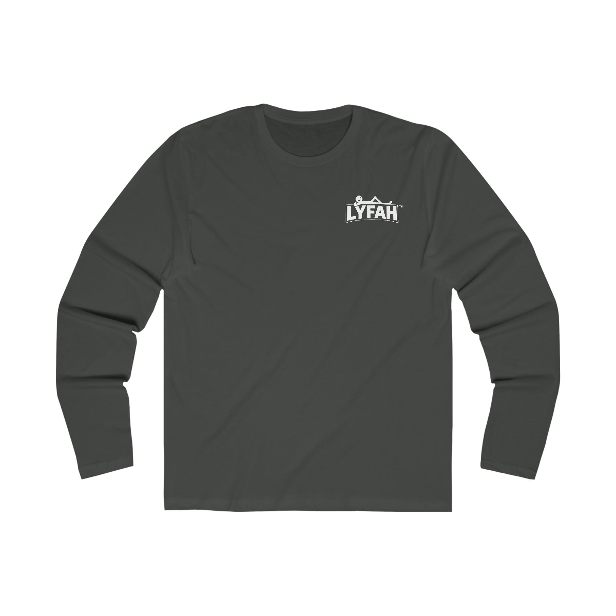 LYFAH Minimal Logo Long Sleeve Tee — Men's Graphic Crew Shirt